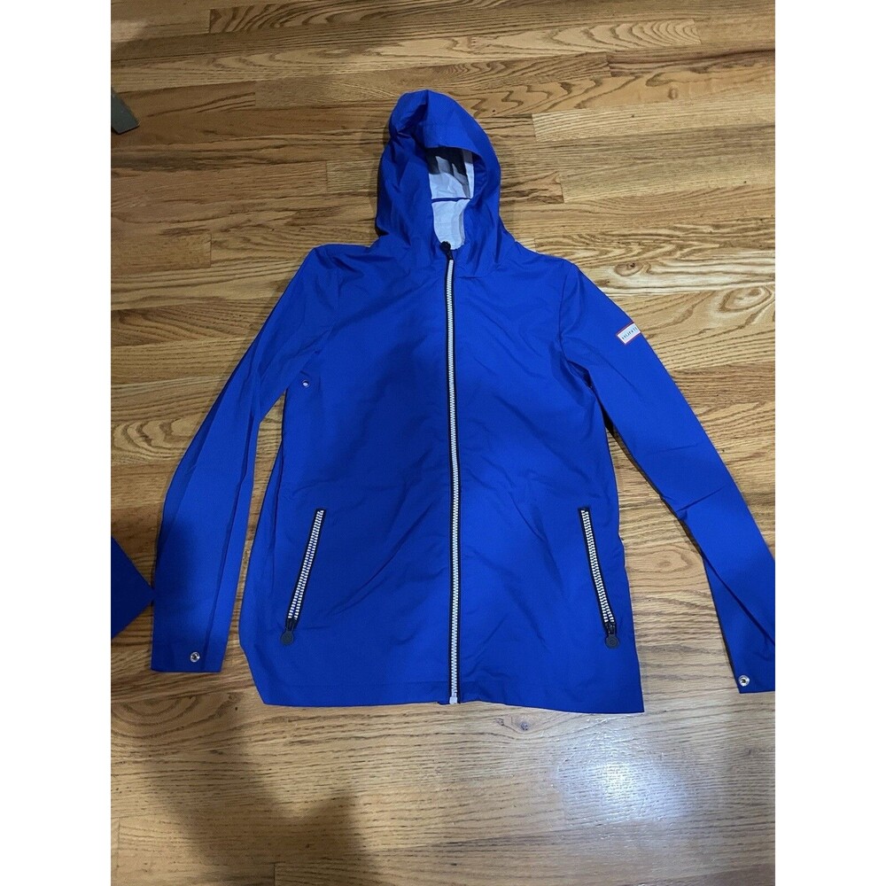 Women’s Royal Blue Hunter Rain Jacket Hooded Xsmall Nylon Rain Coat